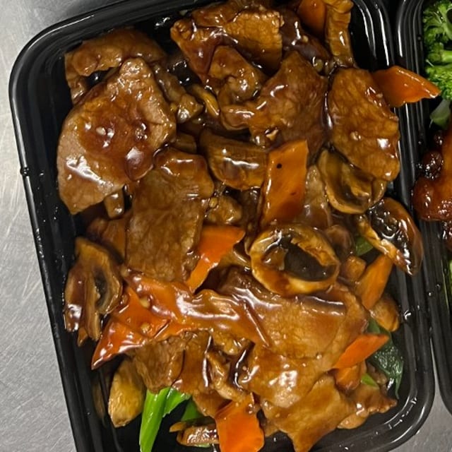 Chinese Broccoli, Tofu & Black Mushroom 芥蘭豆腐冬菇.