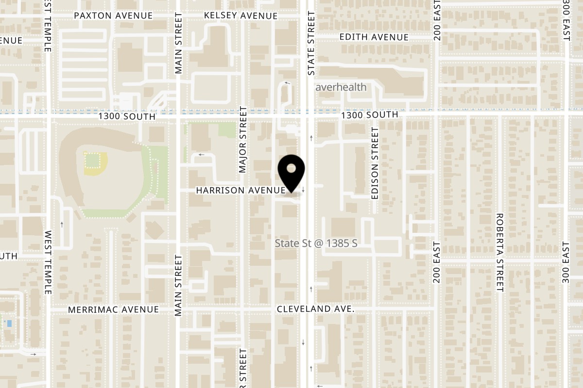 Map showing the location of Little World 小世界 on 1356 State St in South Salt Lake